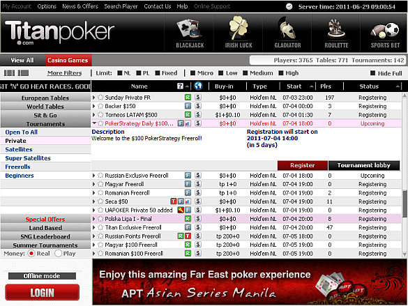 $100 Freeroll
