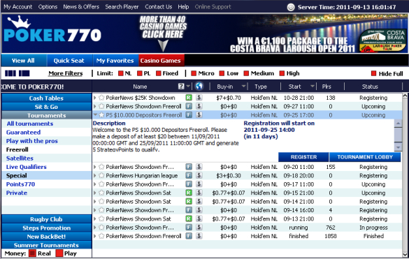 Poker770 screenshot