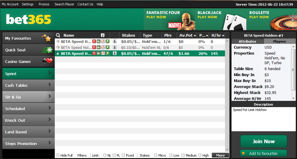 speed poker