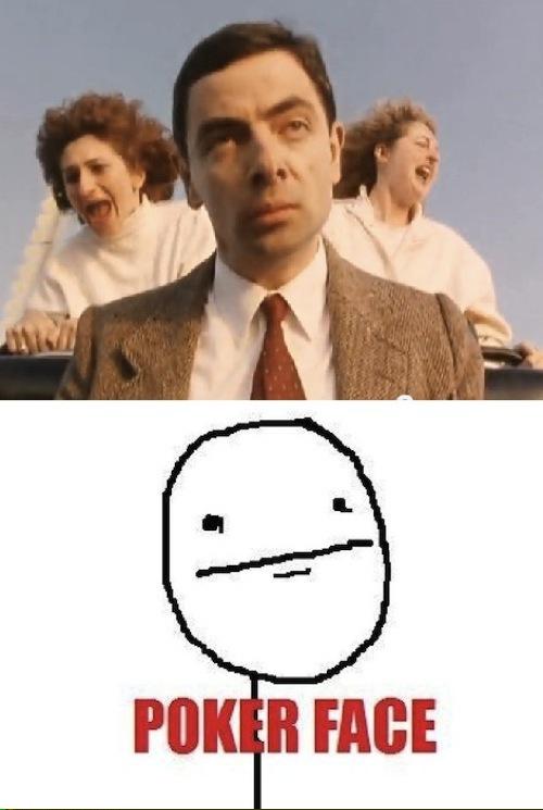 mr bean poker face