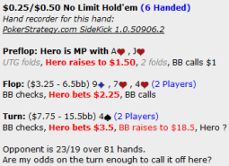 A beautifully converted hand history