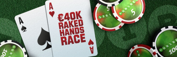 Wyścig raked hands na Unibet Poker