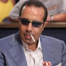 Sam Farha with his trademark unlit cigarette Sam Farha with his trademark unlit cigarette