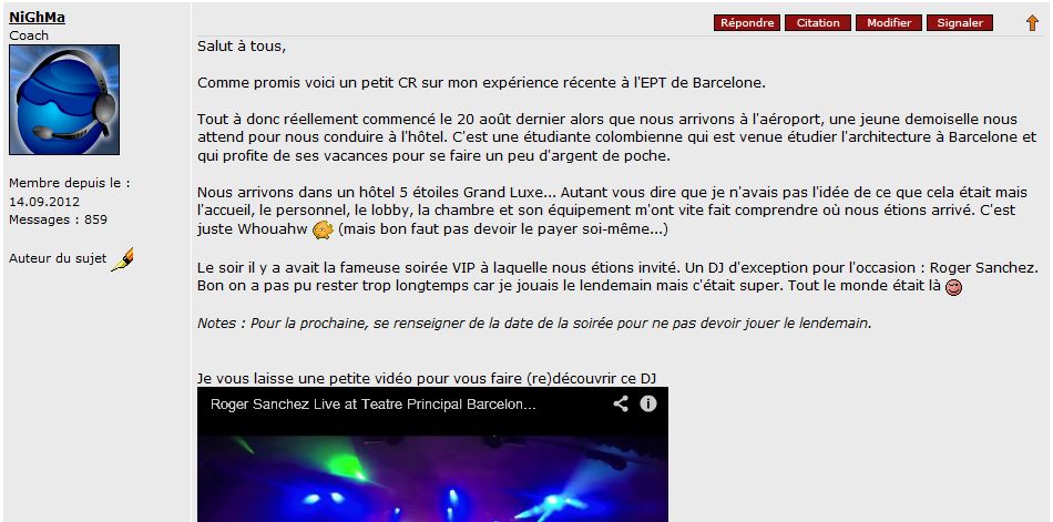 Le post de la semaine