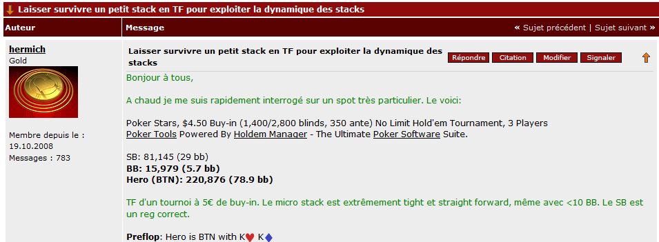 Le post de la semaine