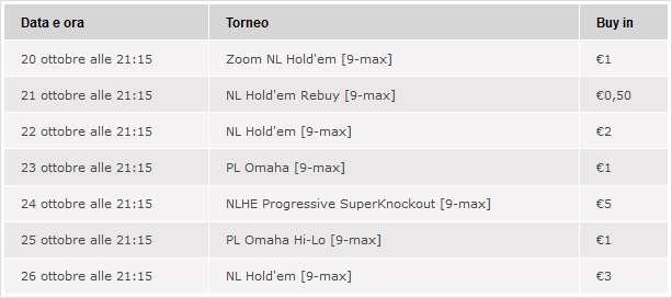Tornei VIP Tornei VIP