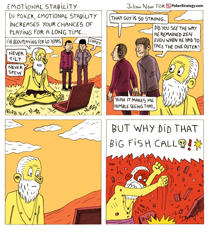 Grappige pokercartoon