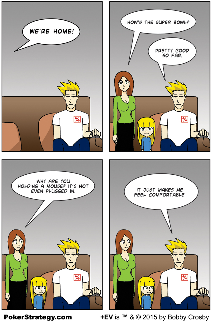 Grappige pokercartoon Comfort