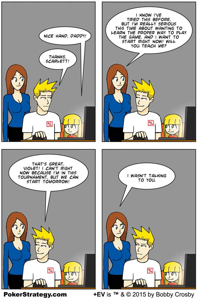 Grappige pokercartoon The right coach