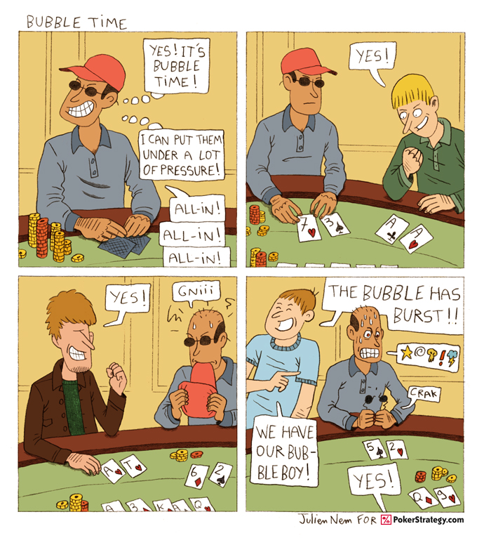 Lustige Pokercartoons Bubble