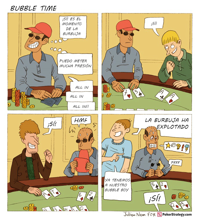 Tiras de poker divertidas Burbuja