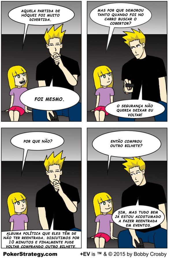 Tirinhas de poker divertidas Reentrada