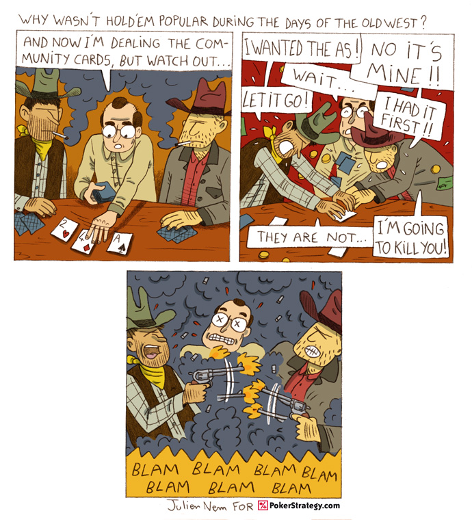 Funny Poker Cartoons Cowboys