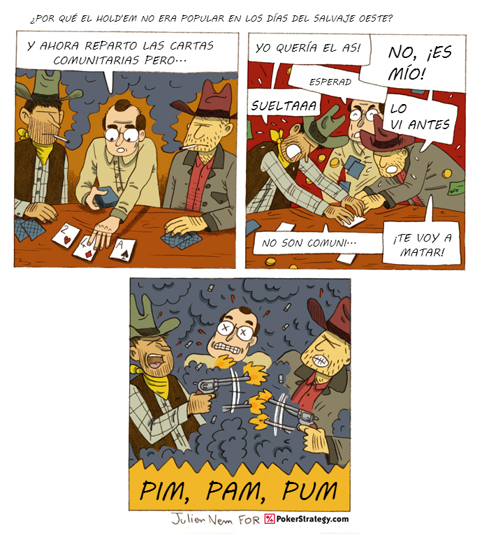 Tiras de poker divertidas Cowboys