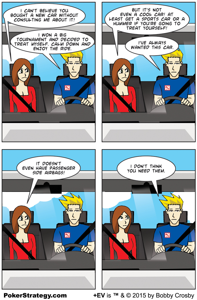 Grappige pokercartoon Car