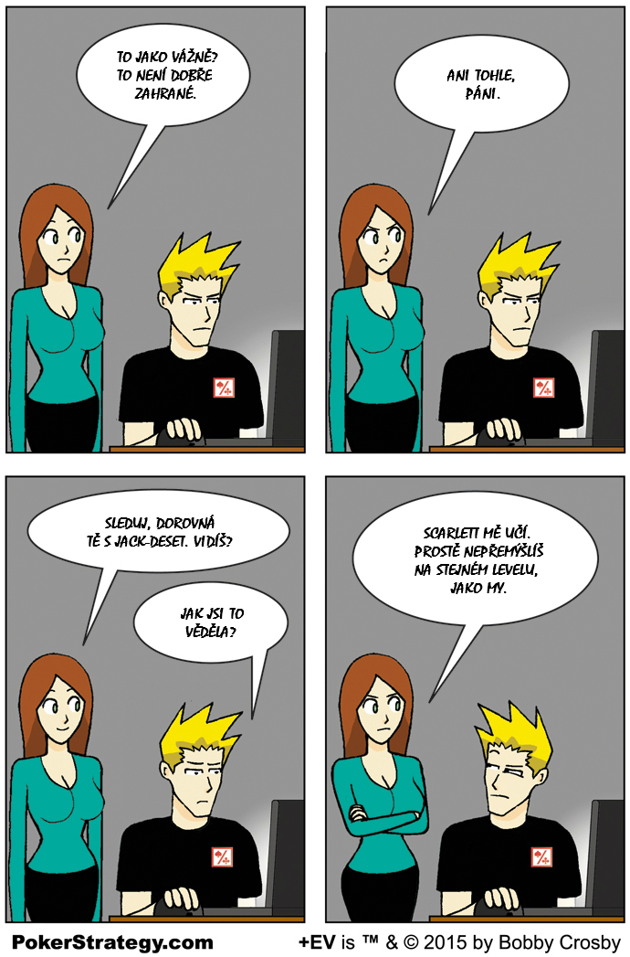 Vtipn&yacute; pokerov&yacute; komiks Coaching