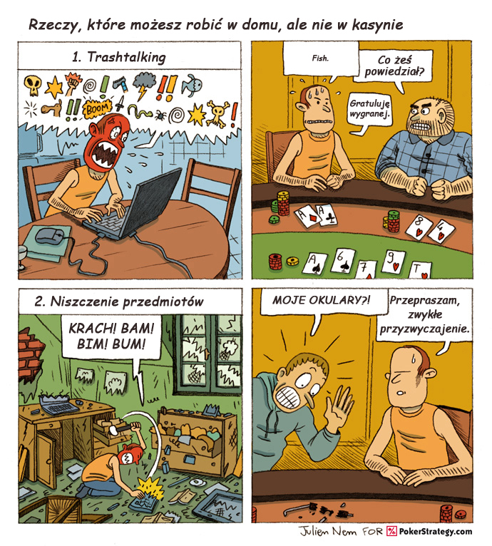 Śmieszny Pokerowy Komiks Dom
