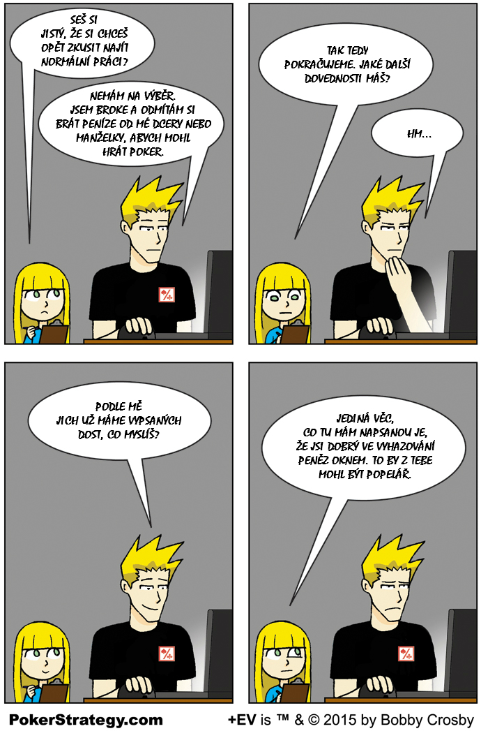 Vtipn&yacute; pokerov&yacute; komiks Broke Broke