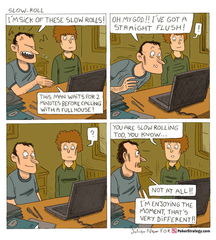 Funny Poker Cartoons Slowroll