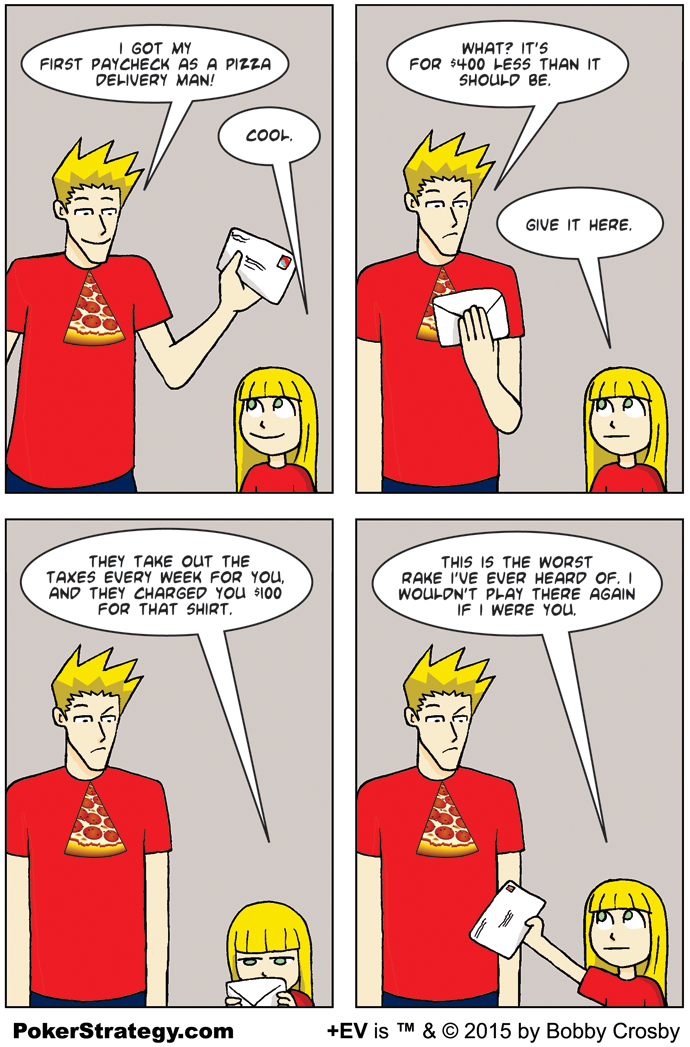 Grappige pokercartoon Salary