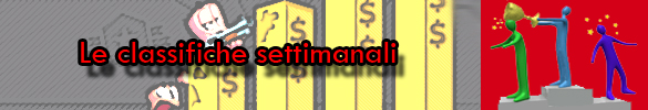 Le classifiche settimanali Le classifiche settimanali
