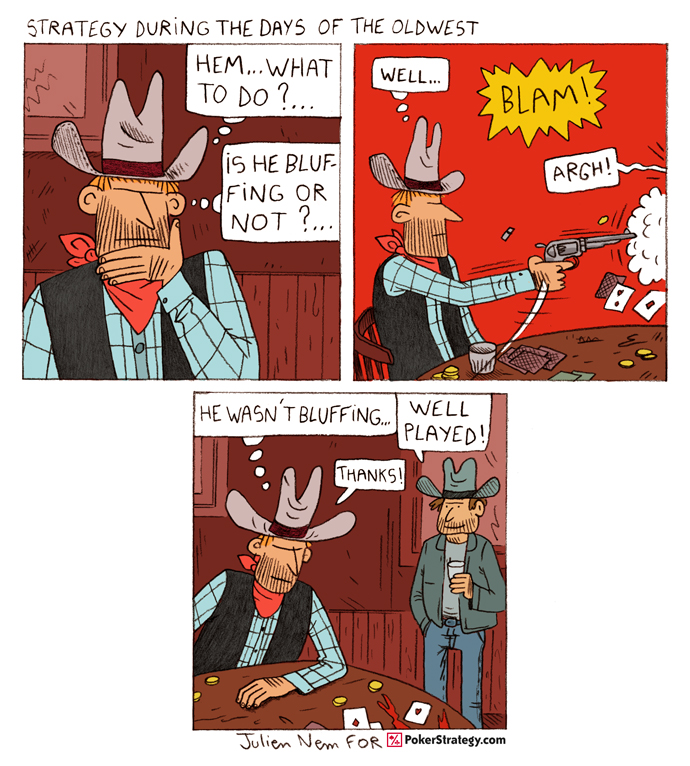 Grappige pokercartoon Strategy
