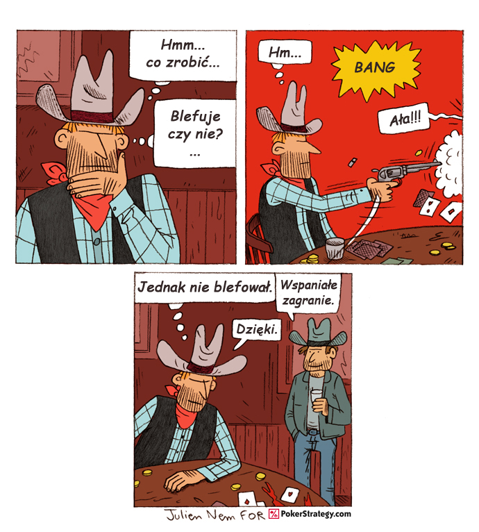 Śmieszny Pokerowy Komiks Strategia