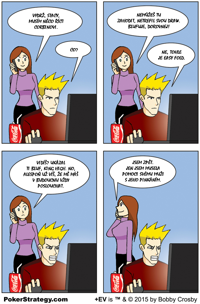Vtipn&yacute; pokerov&yacute; komiks Bluff