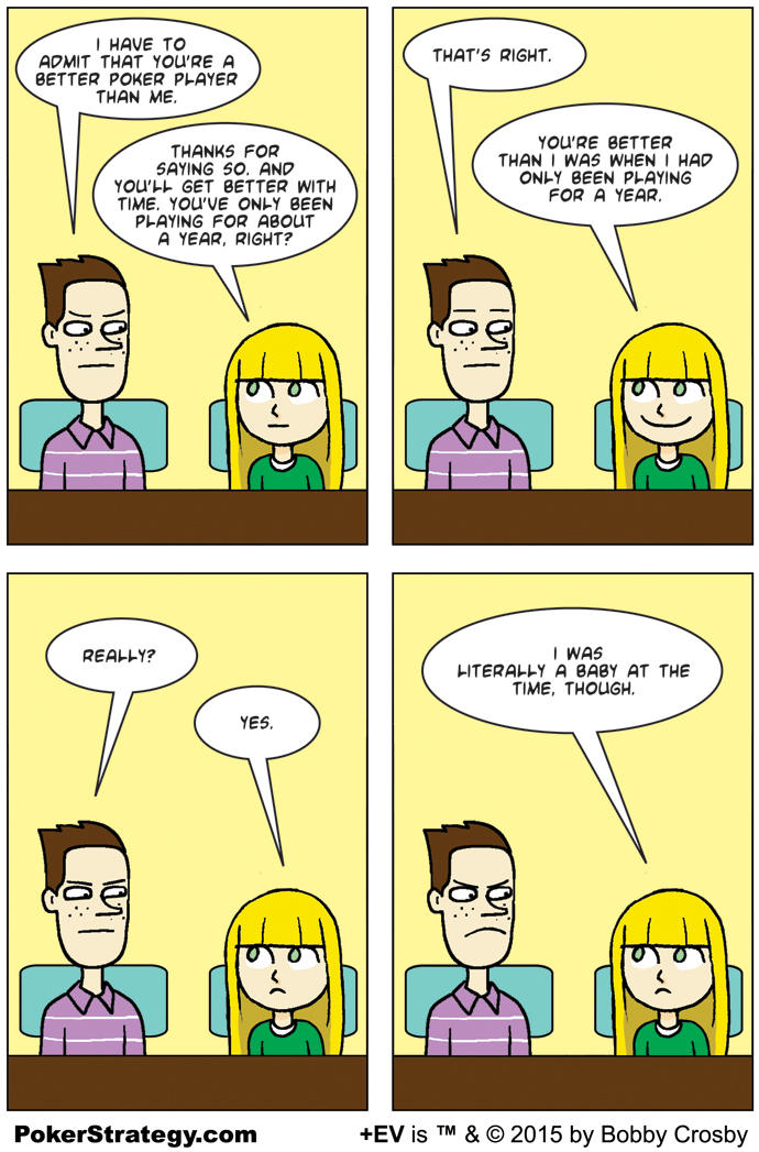 Grappige pokercartoon Learning