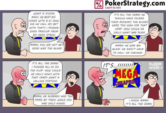 Lustige Pokercartoons Bad Beat