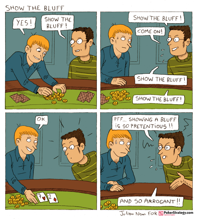 Funny Poker Cartoons Bluff