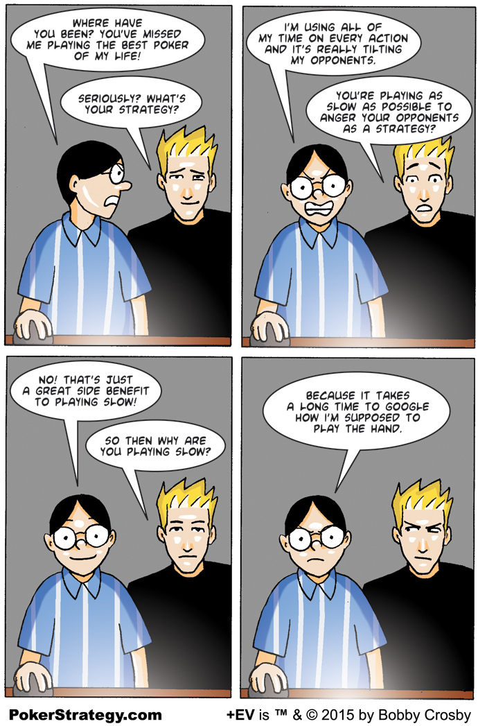 Funny Poker Cartoons Slow Play