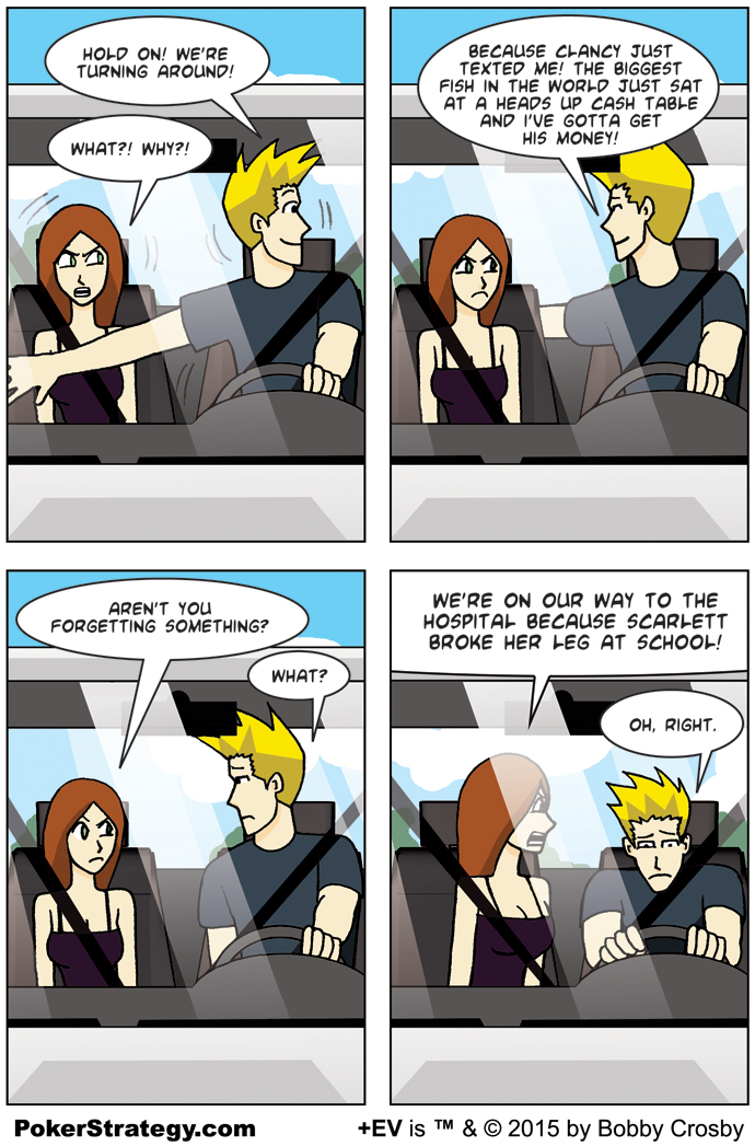 Grappige pokercartoon