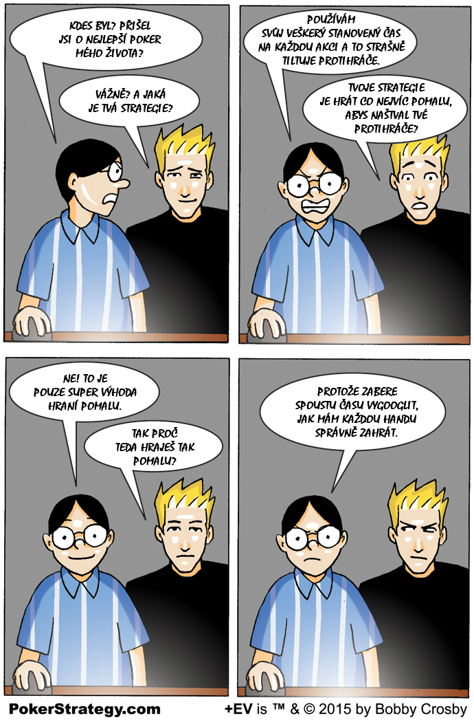 Vtipn&yacute; pokerov&yacute; komiks Slow Play