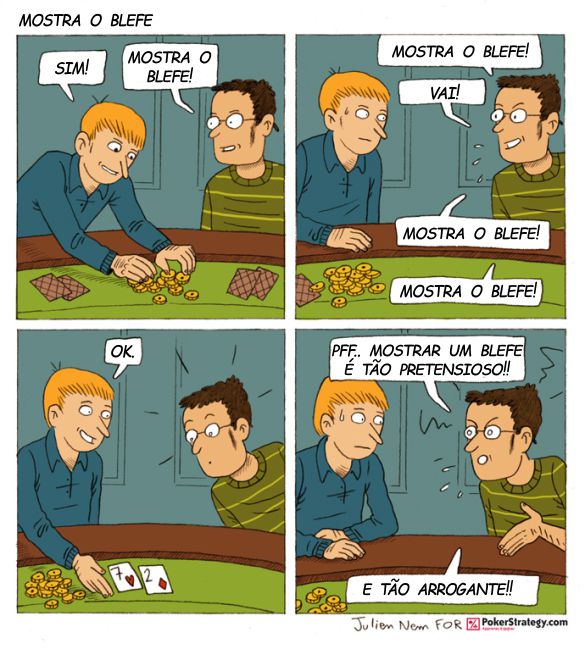 Tirinhas de poker divertidas Blefe