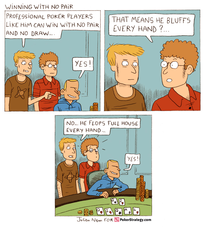 Funny Poker Cartoons Bluff