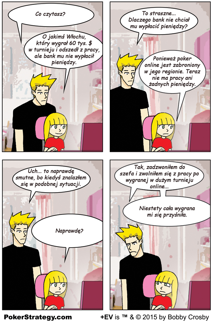 Śmieszny Pokerowy Komiks Praca