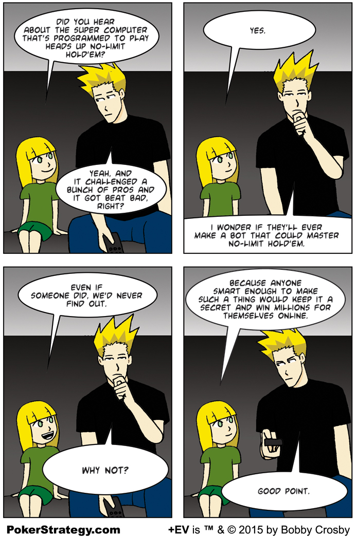 Grappige pokercartoon Bot