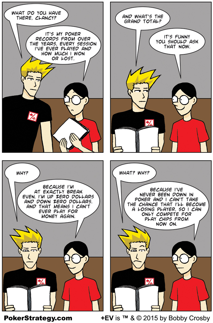 Grappige pokercartoon Loser