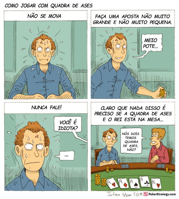 Tirinhas de poker divertidas Quadra de ases
