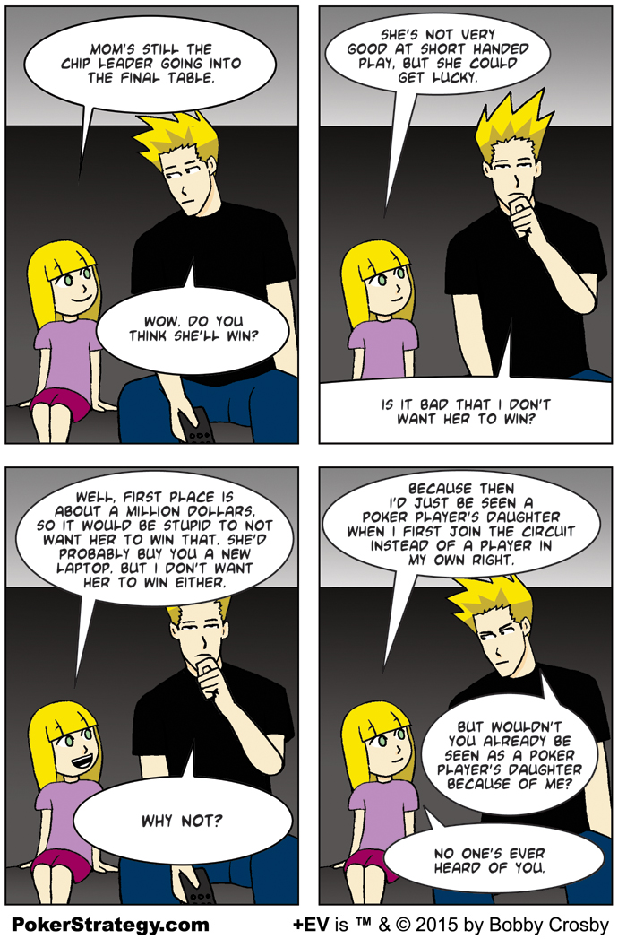 Grappige pokercartoon Support