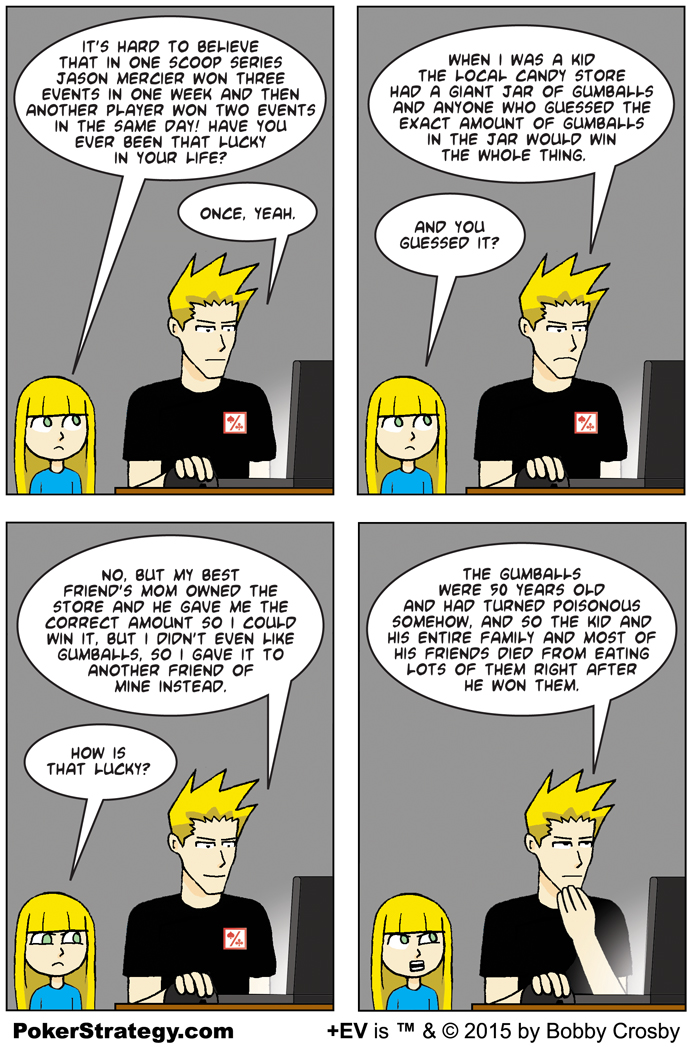 Funny Poker Cartoons Luck