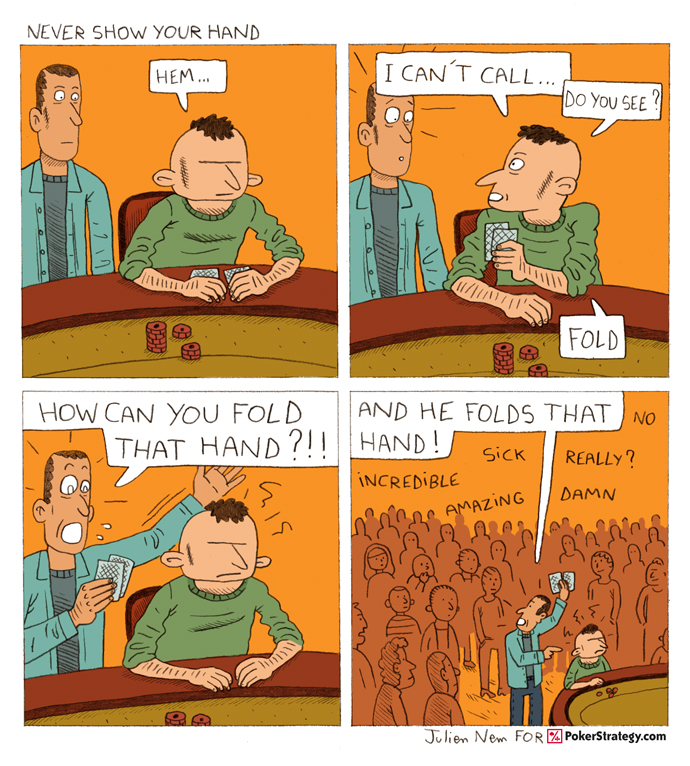 Funny Poker Cartoons Fold