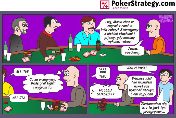 Śmieszny Pokerowy Komiks Alkohol