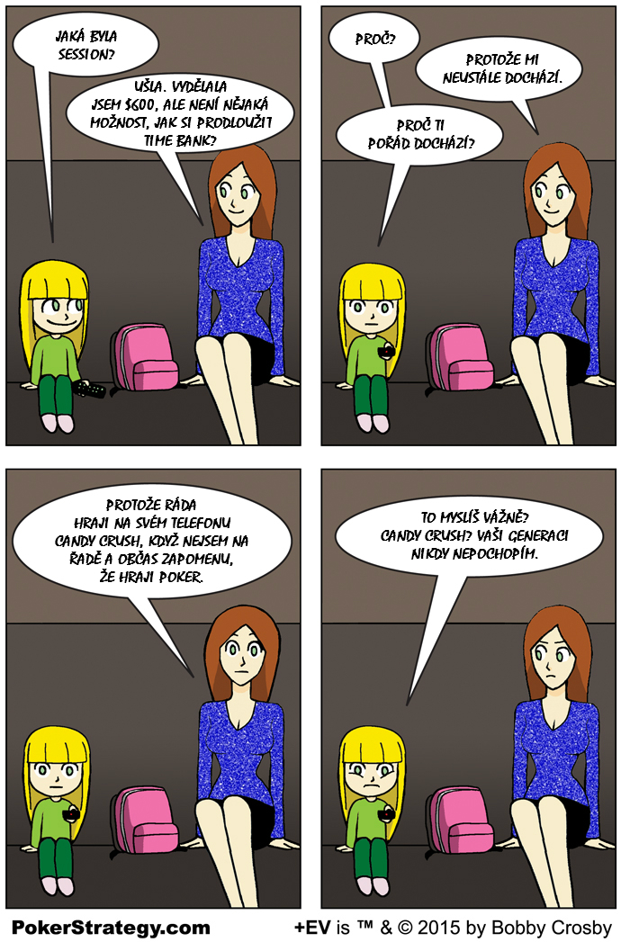 Vtipn&yacute; pokerov&yacute; komiks Time Bank