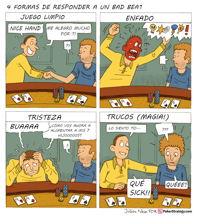 Tiras de poker divertidas Bad beat