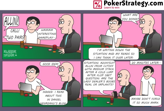 Grappige pokercartoon Notes