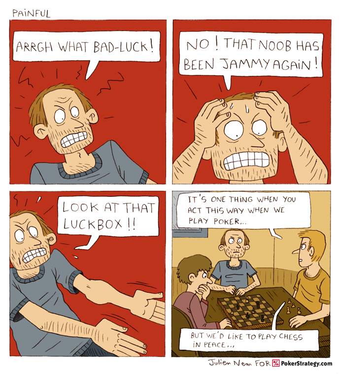 Grappige pokercartoon Chess