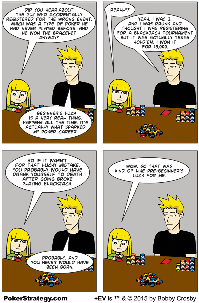 Lustige Pokercartoons Luck