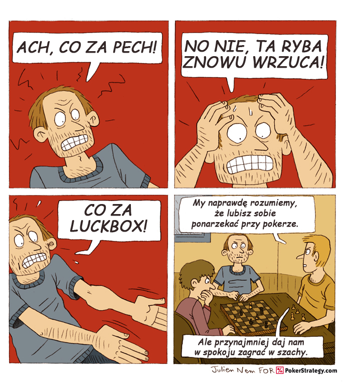 Śmieszny Pokerowy Komiks Szachy